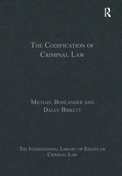 Couverture de l’ouvrage The Codification of Criminal Law