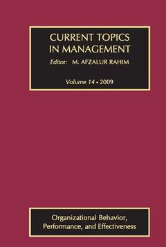 Couverture de l’ouvrage Current Topics in Management