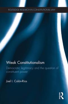 Couverture de l’ouvrage Weak Constitutionalism