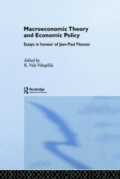 Couverture de l’ouvrage Macroeconomic Theory and Economic Policy