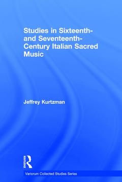 Couverture de l’ouvrage Studies in Sixteenth- and Seventeenth-Century Italian Sacred Music