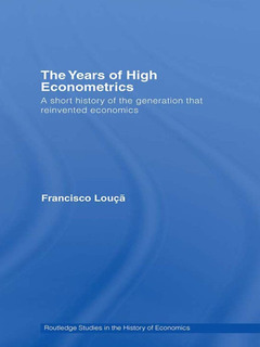 Couverture de l’ouvrage The Years of High Econometrics