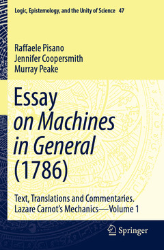 Couverture de l’ouvrage Essay on Machines in General (1786)