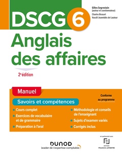 Couverture de l’ouvrage DSCG 6 - Anglais des affaires - Manuel - 2e éd