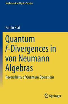 Couverture de l’ouvrage Quantum f-Divergences in von Neumann Algebras