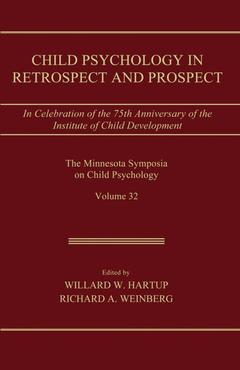 Couverture de l’ouvrage Child Psychology in Retrospect and Prospect
