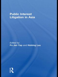 Couverture de l’ouvrage Public Interest Litigation in Asia