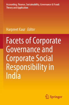 Couverture de l’ouvrage Facets of Corporate Governance and Corporate Social Responsibility in India