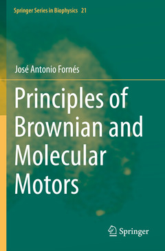 Couverture de l’ouvrage Principles of Brownian and Molecular Motors