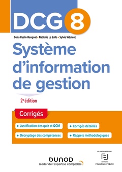 Couverture de l’ouvrage DCG 8 Système d'information de gestion - Corrigés - 2e éd.