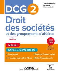 Cover of the book DCG 2 Droit des sociétés et des groupements d'affaires