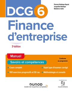 Couverture de l’ouvrage DCG 6 Finance d'entreprise - Manuel - 3e éd.