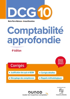 Cover of the book DCG 10 Comptabilité approfondie 2022/2023