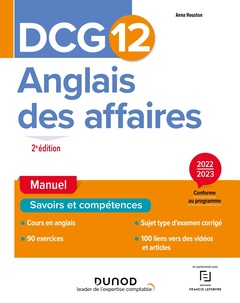 Couverture de l’ouvrage DCG 12 Anglais des affaires - Manuel - 2e éd.