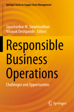 Couverture de l’ouvrage Responsible Business Operations