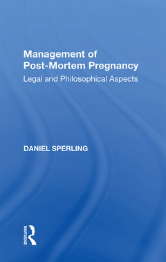 Couverture de l’ouvrage Management of Post-Mortem Pregnancy