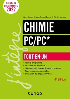 Couverture de l’ouvrage Chimie Tout-en-un PC/PC* - 4e éd.