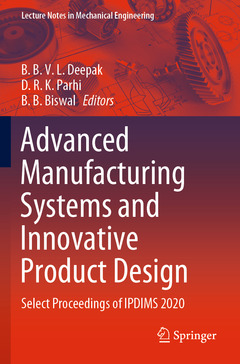 Couverture de l’ouvrage Advanced Manufacturing Systems and Innovative Product Design