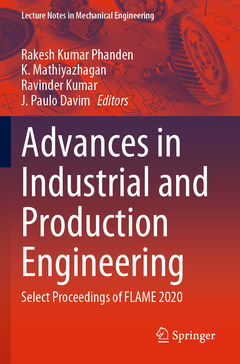 Couverture de l’ouvrage Advances in Industrial and Production Engineering