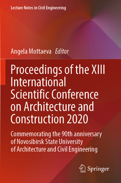 Couverture de l’ouvrage Proceedings of the XIII International Scientific Conference on Architecture and Construction 2020
