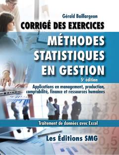 Cover of the book Corrigé des exercices. Méthodes statistiques en gestion 