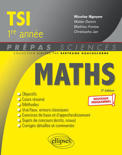 Couverture de l’ouvrage Mathématiques TSI-1 - Programme 2021