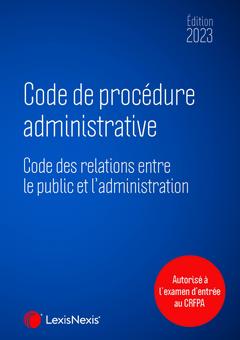 Couverture de l’ouvrage code de procedure administrative 2023
