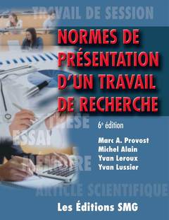 Cover of the book Normes de présentation d'un travail de recherche