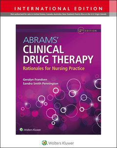 Couverture de l’ouvrage Abrams' Clinical Drug Therapy