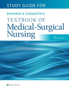 Couverture de l’ouvrage Study Guide for Brunner & Suddarth's Textbook of Medical-Surgical Nursing