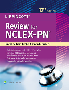 Couverture de l’ouvrage Lippincott Review for NCLEX-PN