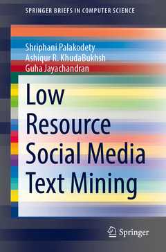 Couverture de l’ouvrage Low Resource Social Media Text Mining