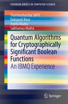 Couverture de l’ouvrage Quantum Algorithms for Cryptographically Significant Boolean Functions