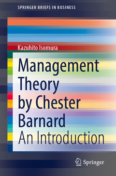 Couverture de l’ouvrage Management Theory by Chester Barnard