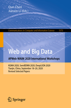 Couverture de l’ouvrage Web and Big Data. APWeb-WAIM 2020 International Workshops