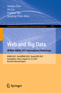 Couverture de l’ouvrage Web and Big Data. APWeb-WAIM 2021 International Workshops