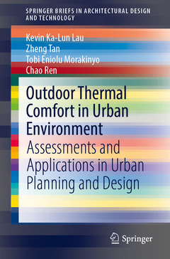 Couverture de l’ouvrage Outdoor Thermal Comfort in Urban Environment