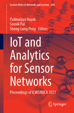 Couverture de l’ouvrage IoT and Analytics for Sensor Networks