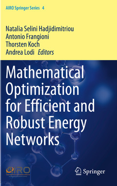 Couverture de l’ouvrage Mathematical Optimization for Efficient and Robust Energy Networks