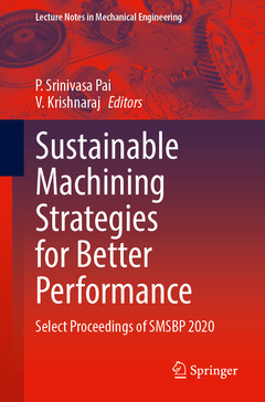 Couverture de l’ouvrage Sustainable Machining Strategies for Better Performance
