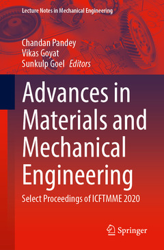 Couverture de l’ouvrage Advances in Materials and Mechanical Engineering