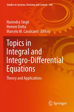 Couverture de l’ouvrage Topics in Integral and Integro-Differential Equations