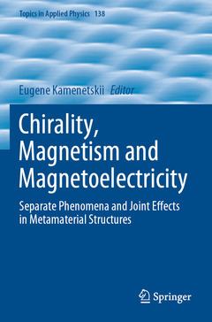 Couverture de l’ouvrage Chirality, Magnetism and Magnetoelectricity
