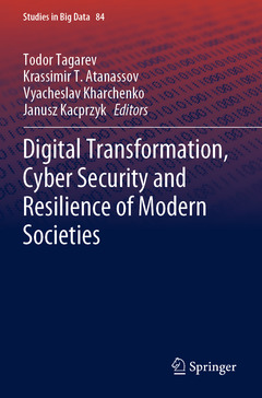 Couverture de l’ouvrage Digital Transformation, Cyber Security and Resilience of Modern Societies