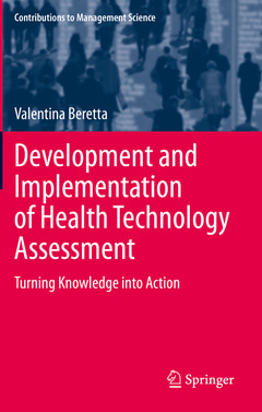 Couverture de l’ouvrage Development and Implementation of Health Technology Assessment 