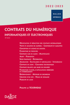 Cover of the book Contrats du numérique 2022/23 12ed - Informatiques et électroniques
