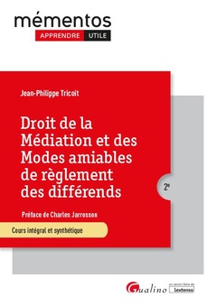 Cover of the book Droit de la médiation et des modes amiables de règlement des différends