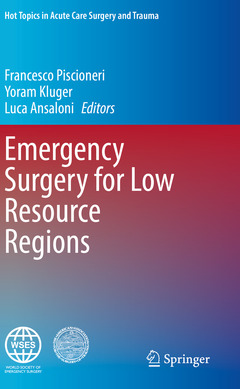 Couverture de l’ouvrage Emergency Surgery for Low Resource Regions