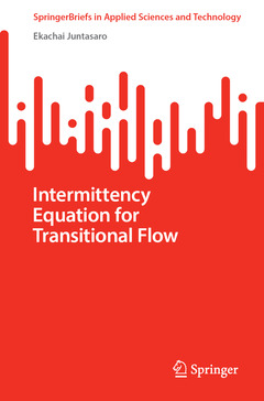 Couverture de l’ouvrage Intermittency Equation for Transitional Flow
