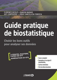 Couverture de l’ouvrage Guide pratique de biostatistique